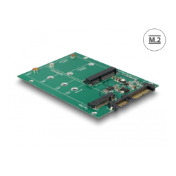 DeLOCK 62670 Converter SATA 22 pin > 1 x M.2 + 1 x mSATA Fiche technique | Fixfr