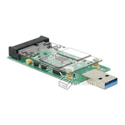 DeLOCK 95241 MiniPCIe Converter mSATA full size > 1 x SATA 7 Pin female + current supply Fiche technique | Fixfr