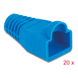 DeLOCK 86728 Strain relief for RJ45 plug blue 20 pieces Fiche technique | Fixfr