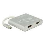 DeLOCK 87715 USB Type-C&trade; Splitter (DP Alt Mode) &gt; 2 x HDMI out 4K 30 Hz Fiche technique