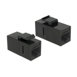 DeLOCK 86298 Keystone Module RJ45 jack > RJ45 jack Cat.6A UTP black Fiche technique | Fixfr