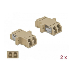 DeLOCK 86535 Optical Fiber Coupler LC Duplex female to LC Duplex female Multi-mode 2 pieces beige Fiche technique