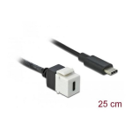 DeLOCK 86384 Keystone Module USB 2.0 C female &gt; USB 2.0 A female Fiche technique