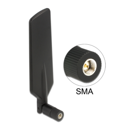 DeLOCK 88978 LTE Antenna SMA plug 0.5 - 3 dBi omnidirectional rotatable Fiche technique | Fixfr