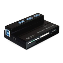 DeLOCK 91721 USB 3.0 Card Reader All in 1 + 3 Port USB 3.0 Hub Fiche technique | Fixfr