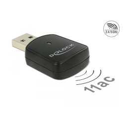 DeLOCK 12502 USB 3.0 Dual Band WLAN ac/a/b/g/n Mini Stick 867 + 300 Mbps Fiche technique | Fixfr