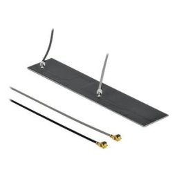 DeLOCK 12627 WLAN 802.11 ac/ax/a/h/b/g/n Twin Antenna 2 x MHF® I plug 2.2 – 4.0 dBi 2 x 15 cm PCB internal self adhesive Fiche technique | Fixfr