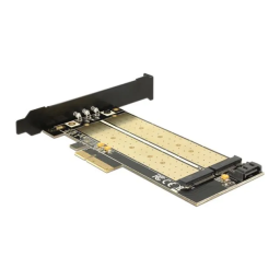 DeLOCK 89630 PCI Express x4 Card > 1 x internal M.2 Key B + 1 x internal NVMe M.2 Key M - Low Profile Form Factor Fiche technique | Fixfr
