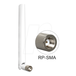 DeLOCK 88460 WLAN 802.11 ac/a/b/g/n Antenna RP-SMA plug 2 - 5 dBi omnidirectional Fiche technique | Fixfr