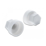 DeLOCK 60249 Protective cap hexagon for screw M6 white 10 pieces  Fiche technique