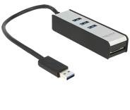 DeLOCK 62535 USB 3.0 External Hub 3 port + 1 slot SD Card Reader Fiche technique | Fixfr