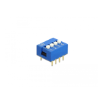 DeLOCK 66092 DIP sliding switch 4-digit 2.54 mm pitch THT vertical blue 2 pieces Fiche technique