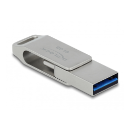 DeLOCK 54075 USB 3.2 Gen 1 USB-C™ + Type-A Memory Stick 64 GB - Metal Housing Fiche technique | Fixfr