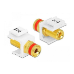 DeLOCK 86309 Keystone Module RCA female &gt; RCA female gold plated yellow / white Fiche technique