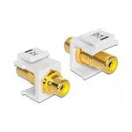 DeLOCK 86743 Keystone Module RCA female &gt; RCA female gold plated yellow / black Fiche technique