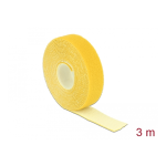 DeLOCK 18738 Velcro tape on roll L 3 m x W 20 mm yellow Fiche technique