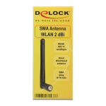 DeLOCK 89437 WLAN 802.11 ac/a/b/g/n Antenna SMA plug 2 dBi omnidirectional Fiche technique