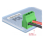 DeLOCK 66021 Terminal block for PCB soldering version 2 pin 9.50 mm pitch vertical 10 pieces Fiche technique