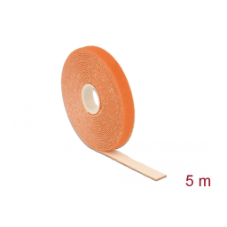 DeLOCK 18743 Velcro tape on roll L 5 m x W 13 mm orange Fiche technique | Fixfr