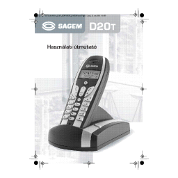 Sagem D20T Manuel utilisateur | Fixfr