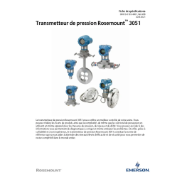 3051 Transmetteurs de pression et 3051CF débitmètres avec protocole PROFIBUS PA