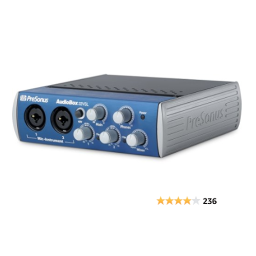 PRESONUS AudioBox 22VSL Guide de démarrage rapide | Fixfr
