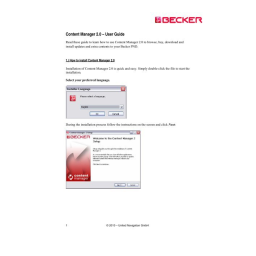 Becker CONTENT MANAGER 2 Manuel utilisateur | Fixfr