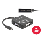 DeLOCK 63129 USB Type-C&trade; adapter for a VGA, DVI, HDMI or DisplayPort monitor Fiche technique