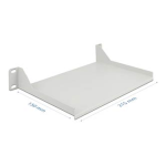 DeLOCK 66854 10&Prime; Shelf for network cabinet 1U grey Fiche technique