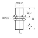 Baumer IR18V.D08L-F50.UA1Z.9BCU/A002_E012 Inductive distance sensor Fiche technique