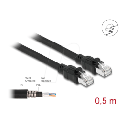 DeLOCK 80112 Network cable RJ45 Cat.6A F/UTP Fiche technique | Fixfr
