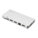 Digitus DA-70866 USB Type-C&trade; Multiport Travel Dock, 8 Port Manuel du propri&eacute;taire