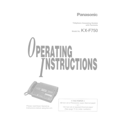 Panasonic KXF2510BL Operating instrustions | Fixfr