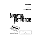 Panasonic KXF1000BL Operating instrustions