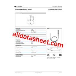 Baumer IFRM 03N1505/CS35L Inductive proximity switch Fiche technique | Fixfr