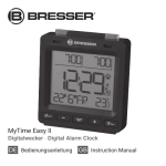 Bresser MyTime Easy II Radio controlled Alarm Clock Manuel utilisateur