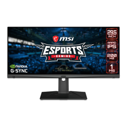 MSI Optix MAG301RF MONITOR Manuel du propriétaire | Fixfr