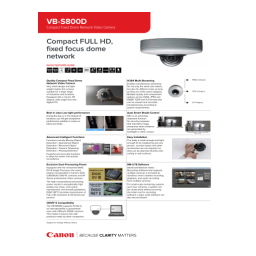 Canon NETWORK CAMERA RANGE 2014 BROCHURE Manuel utilisateur | Fixfr