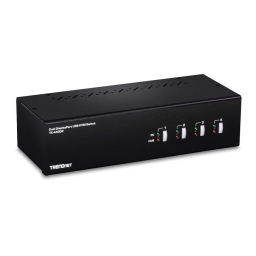 Trendnet RB-TK-440DP 4-Port Dual Monitor DisplayPort KVM Switch Fiche technique | Fixfr