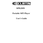 Curtis MPK 2050 Manuel utilisateur