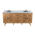 Avanity VUT73WQ-R 73-in White Quartz Double Sink Bathroom Vanity Top Manuel utilisateur