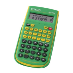 Citizen SR-135N calculator Manuel utilisateur | Fixfr