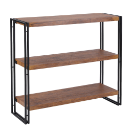 Industrial Corner Shelf 3 Tier Bookshelf Wood Plant Stand Bookcase Storage Rack