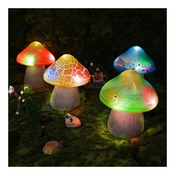 Metal Mushroom Garden Light