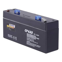 CE6V/12Ah 250153 VRLA 6 V 12 Ah AGM (W x H x D) 151 x 94 x 50 mm 6.35 mm blade terminal Maintenance-free