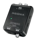 Insignia NS-HZ313 | NS-HZ313-C Optical/Coaxial Digital-to-Analog Converter Guide d'installation rapide