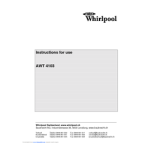 Whirlpool AWT 4100 Manuel utilisateur