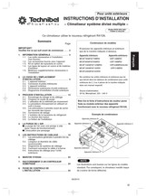 TECHNIBEL GRF318MR5IAB UnitÃ©s extÃ©rieures quadrisplit air-air Guide d'installation | Fixfr