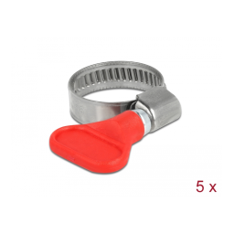 DeLOCK 19516 Butterfly Hose Clamp stainless steel 400 SS 30 - 45 mm 5 pieces orange Fiche technique | Fixfr