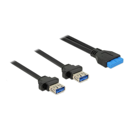 DeLOCK 86590 DC Splitter Cable 5.5 x 2.1 mm 1 x female to 5 x male screwable Fiche technique | Fixfr